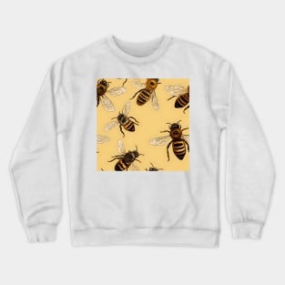Honeycomb and Bee Pattern 19 Crewneck Sweatshirt